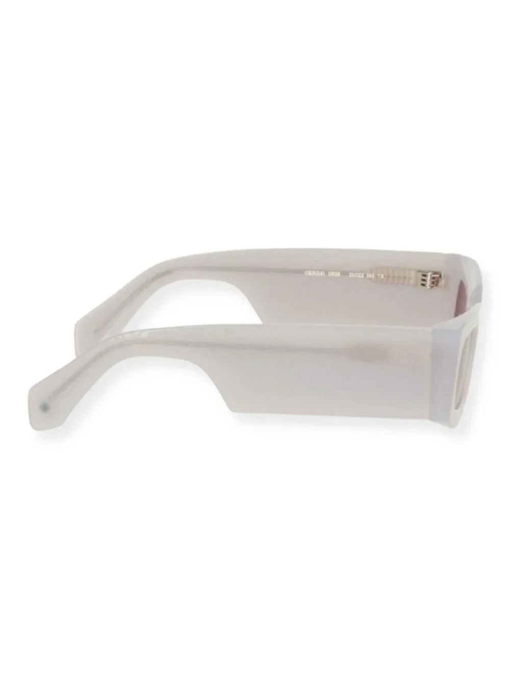 Off-White White Frame Sunglasses with Rose Lenses